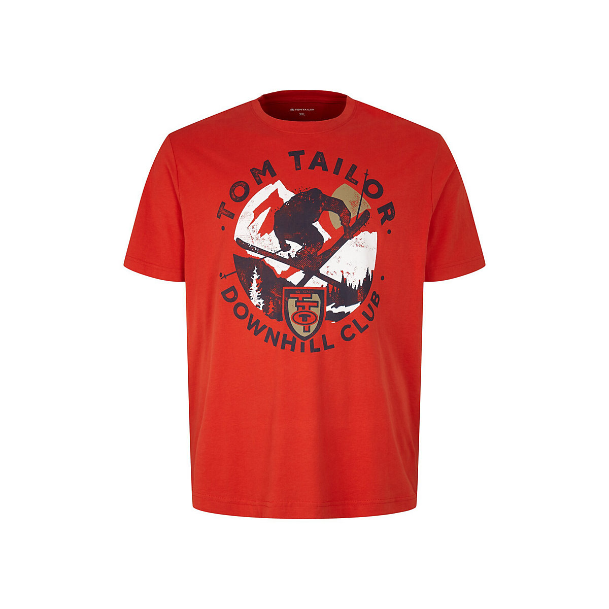 TOM TAILOR men plus T-Shirt Plus T-Shirt mit Print  T-Shirts rot