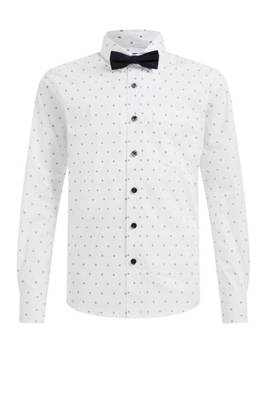 WE Fashion Jongens overhemd met dessin Langarmhemden für Jungen weiß