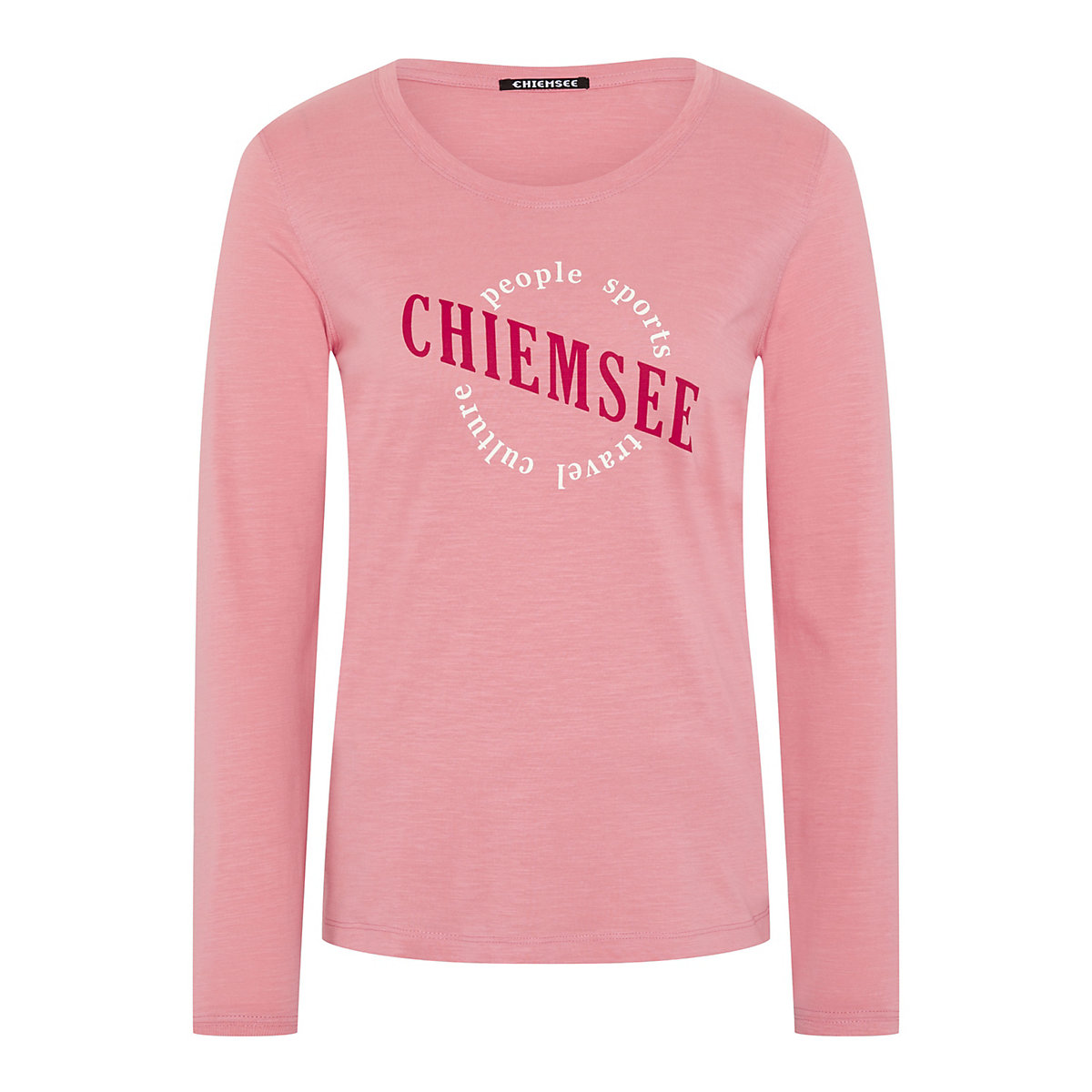 CHIEMSEE Longsleeve aus Baumwolle mit Logo-Schriftzug Langarmshirts pink