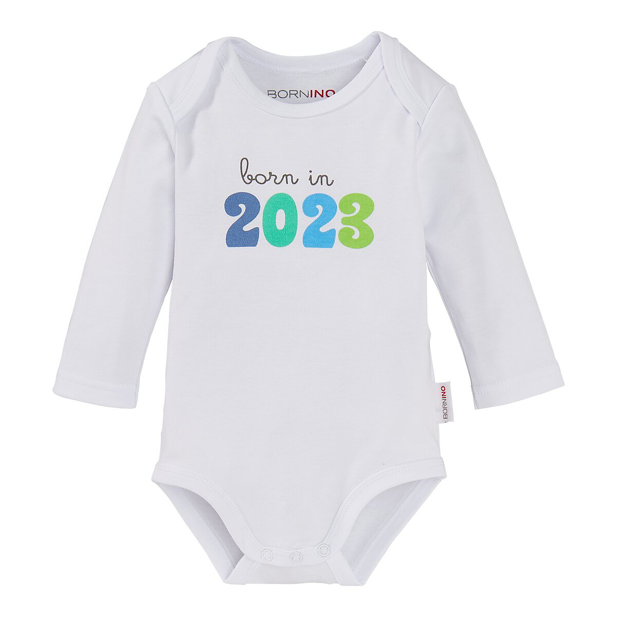 BORNINO Sprüchebody langarm born in 2023 blau