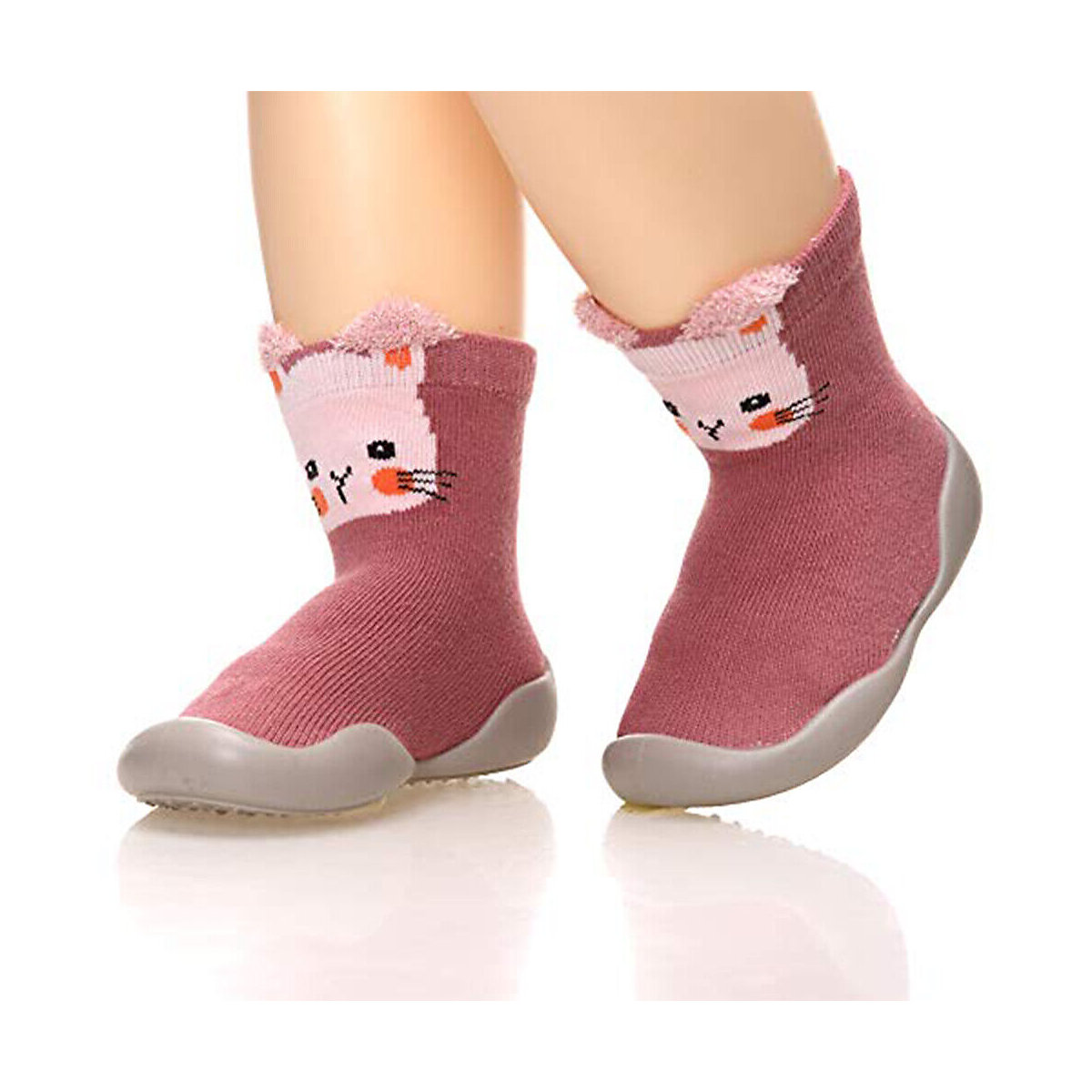 Vicabo Socken Krabbelschuhe Hausschuhe für Baby Hausschuhe für Kinder rosa