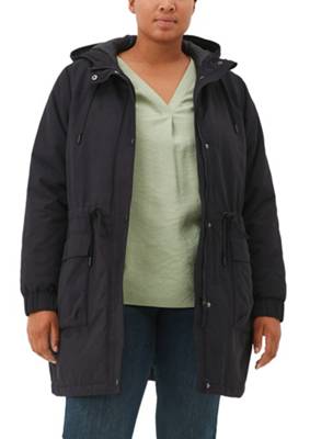 TRIANGLE Parka mit verstellbarer Kapuze Outdoorjacken schwarz