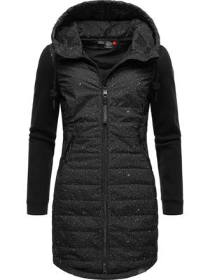 Ragwear Steppjacke Lucinda Print Long Übergangsjacken schwarz