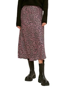 comma casual identity Bedruckter Rock aus Satin Röcke schwarz