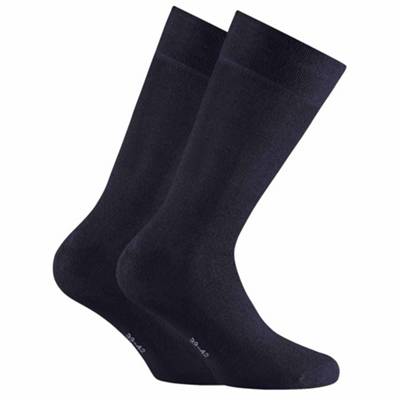 Basic Socken dunkelblau 2er Socken Rohner Unisex Kurzsocken Pack Socks Bambus