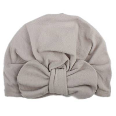 Vetaka Turban-Mütze mit Schleife Knoten für Kinder grau