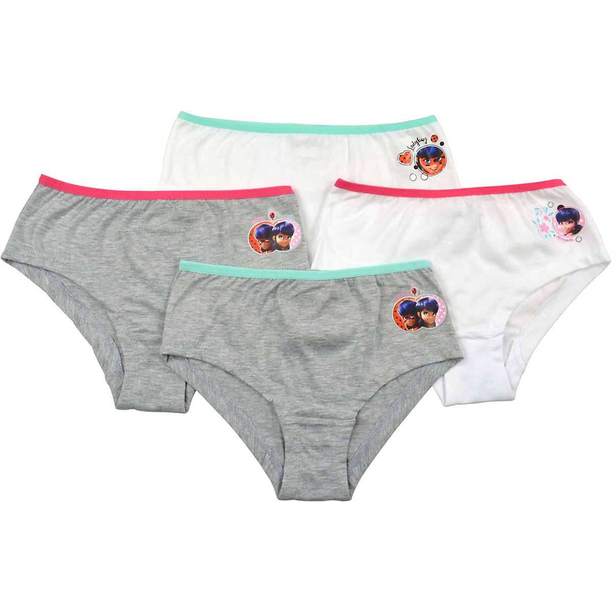 United Labels 4er Pack Miraculous Panty Slip Unterhose Unterwäsche Unterwäschezubehör mehrfarbig