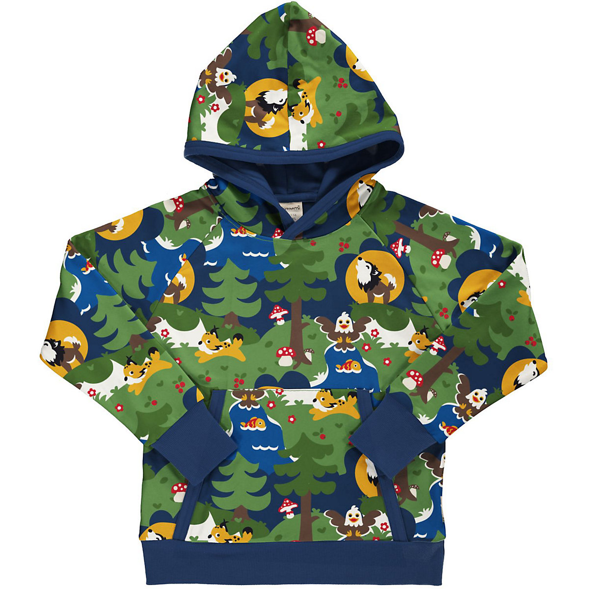 Maxomorra Hoodie Sweatshirts für Kinder grün