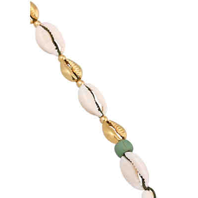 Elli Halskette Kauri Muschel Glas Beads Surfer Style 925 Silber Halsketten