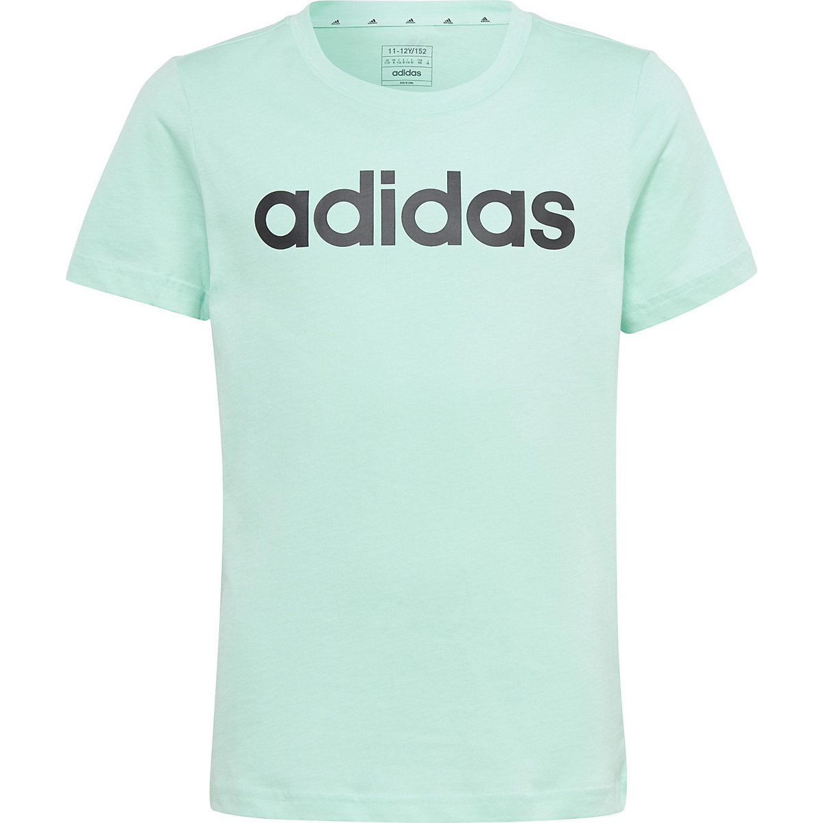 adidas T-Shirt G LIN T für Mädchen schwarz/grün