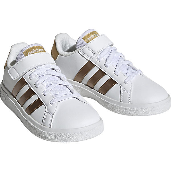 Trillen verticaal Voorwaarden NEU: adidas, Sneakers Low GRAND COURT 2.0 EL K für Mädchen, weiß/gold |  mirapodo