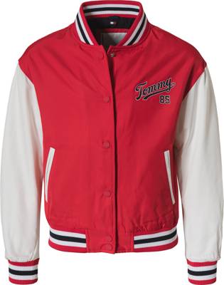 TOMMY HILFIGER Übergangsjacke für Mädchen (recycelt) rot