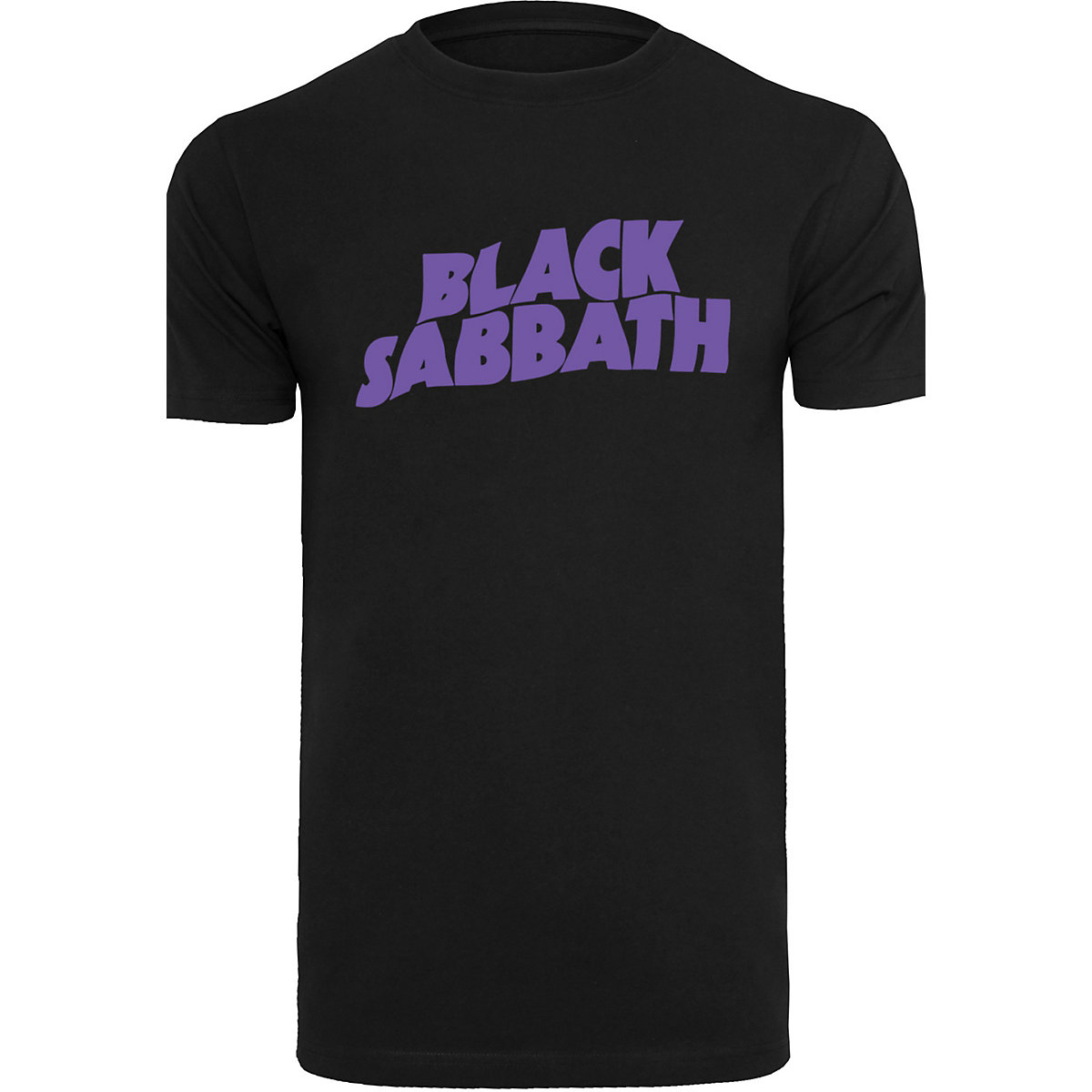 F4NT4STIC Black Sabbath Heavy Metal Band Wavy Logo Black T-Shirts schwarz
