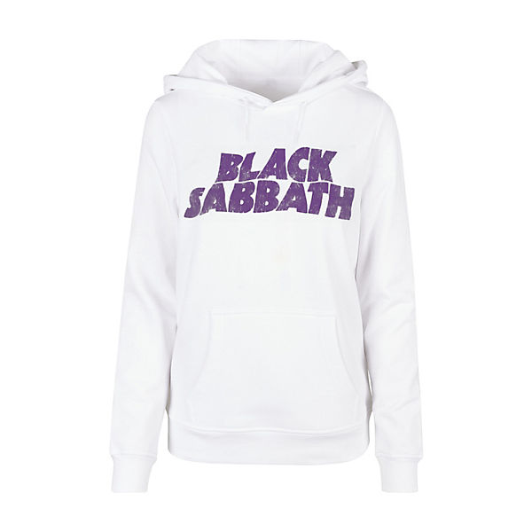 Black Sabbath Heavy Metal Band Wavy Logo Distressed Black Kapuzenpullover