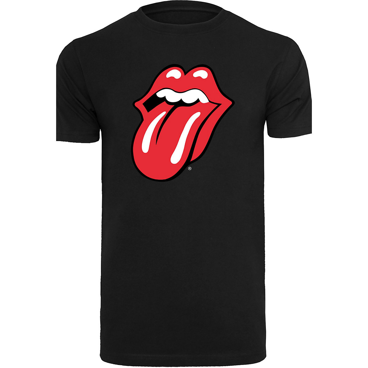 F4NT4STIC The Rolling Stones Zunge Rot T-Shirts schwarz