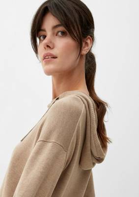 s.Oliver Kapuzenkleid aus Viskosemix Jerseykleider braun OY8666
