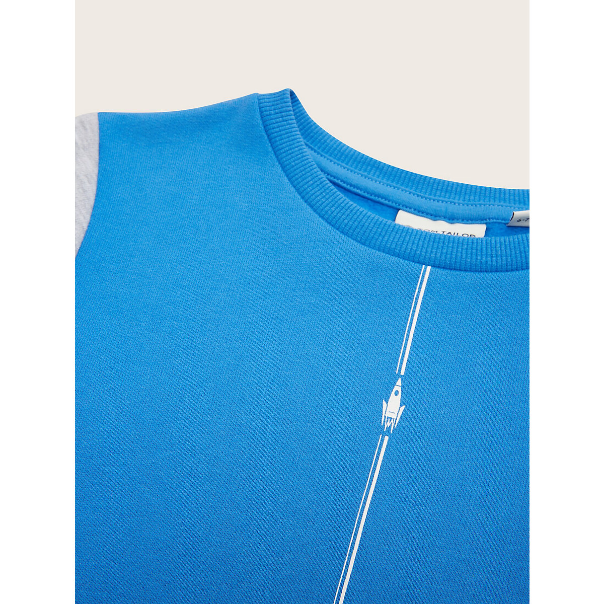 TOM TAILOR Strick & Sweatshirts Sweatshirt mit Colour Blocking und Print  Sweatshirts blau