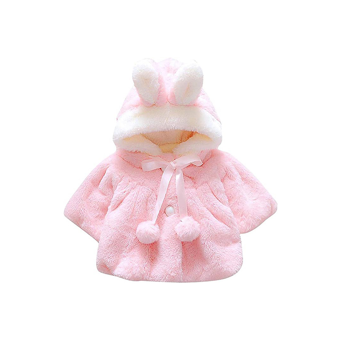 Vicabo Baby Mädchen Faux Pelz Mantel Winterjacke Mäntel für Mädchen rosa