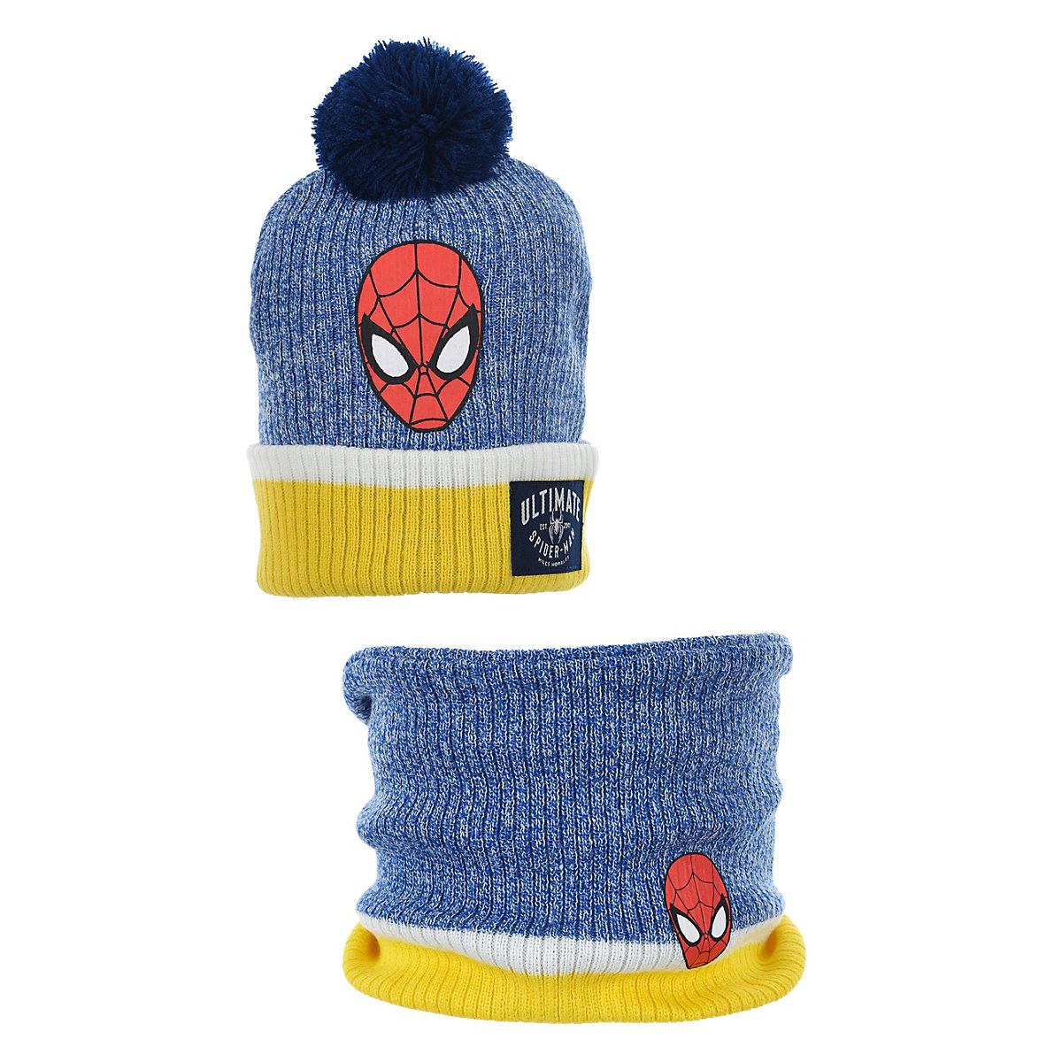 Spider-Man Spider-Man Winter-Set Mütze Schal blau