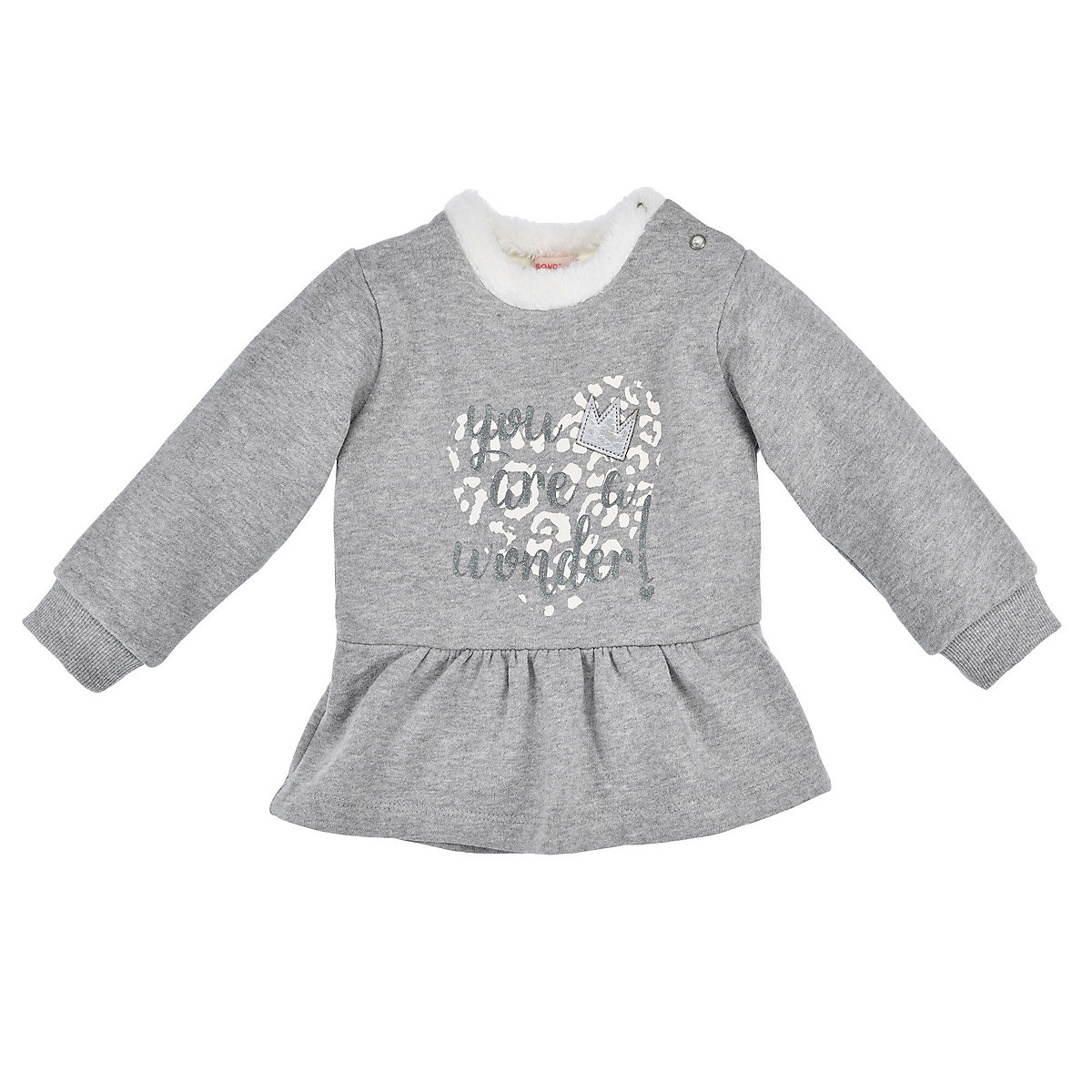 BONDI Kids Sweatshirt 'you are a wonder' für Mädchen grau/melange
