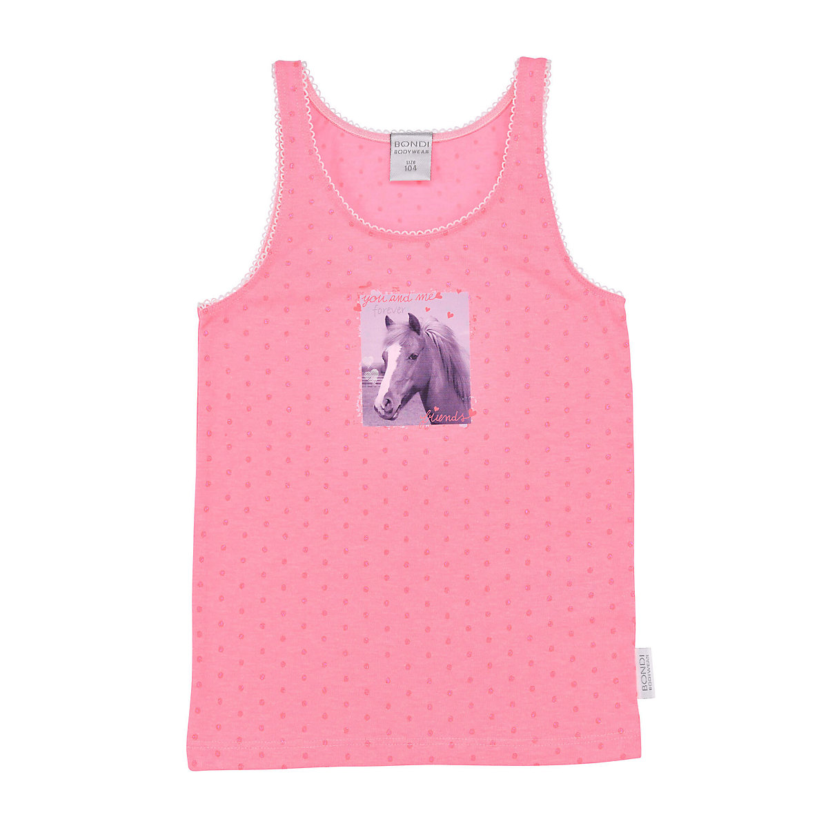 BONDI Kids Unterhemd 'Pferd' für Mädchen rosa