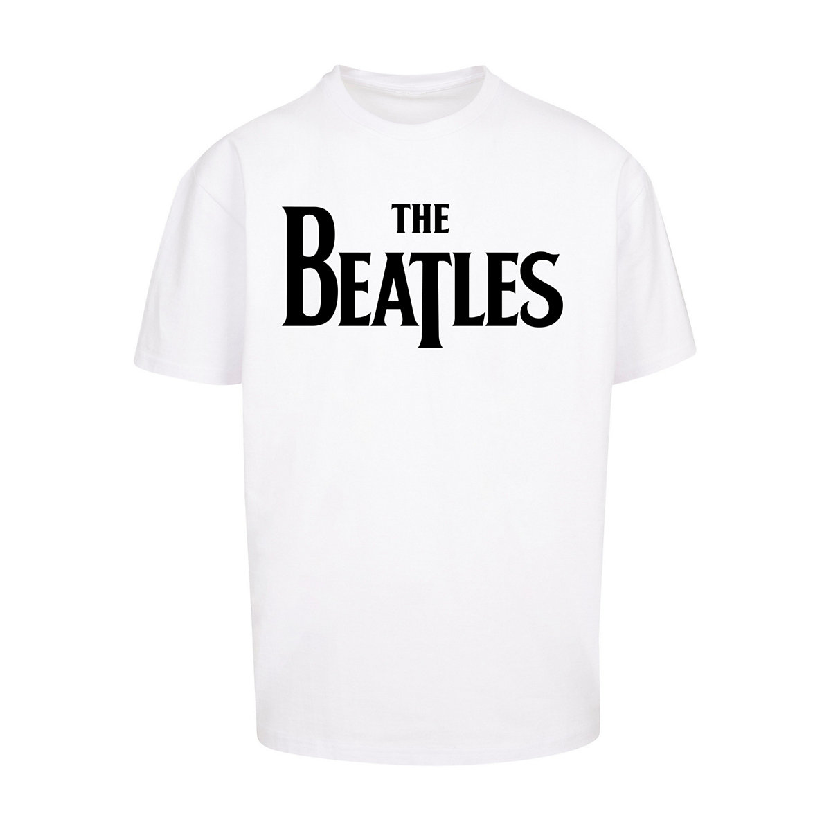 F4NT4STIC The Beatles Band Drop T Logo Black T-Shirts weiß