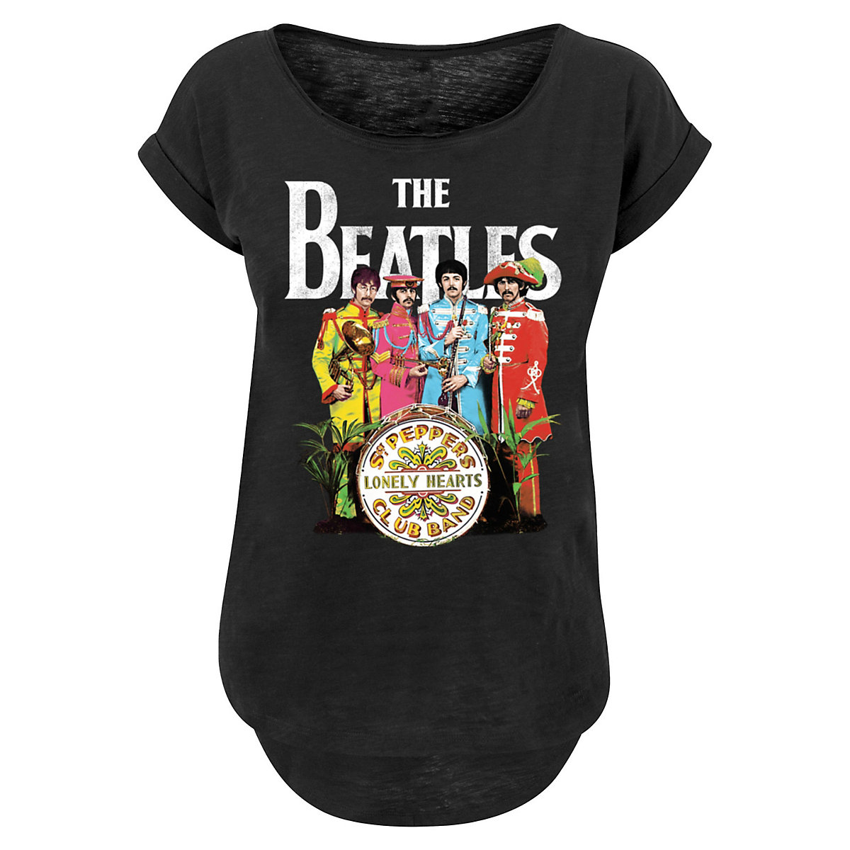 F4NT4STIC The Beatles Band Sgt Pepper Black T-Shirts schwarz