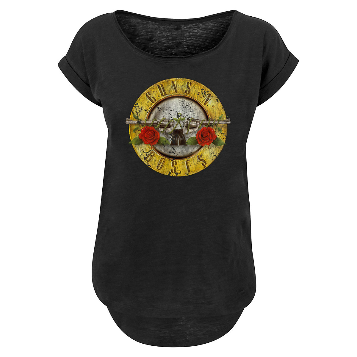F4NT4STIC Guns 'n' Roses Band Vintage Classic Logo (Distressed) Black T-Shirts schwarz