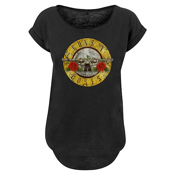 Guns 'n' Roses Band Vintage Classic Logo (Distressed) Black T-Shirts