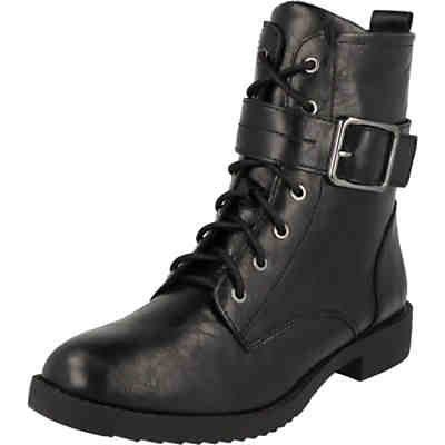 Damen Schuhe Boots Stiefel 252-793 Schwarz Reißverschluss Klassische Stiefel