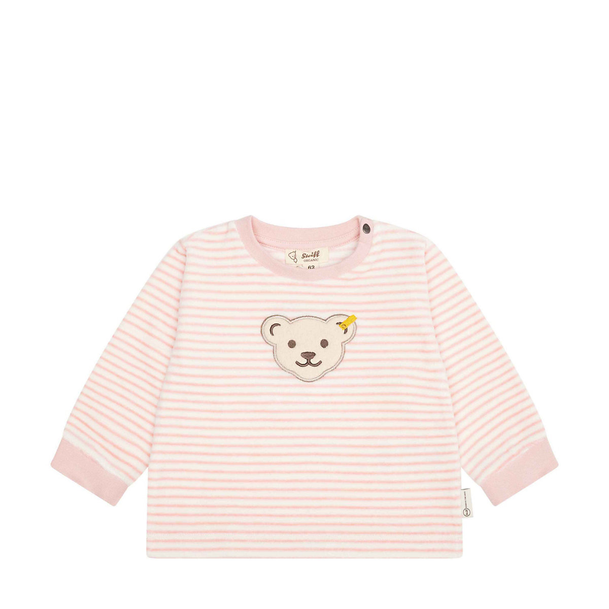 Steiff Sweatshirt Baby Wellness lässig mit Teddykopf Sweatshirts rosa