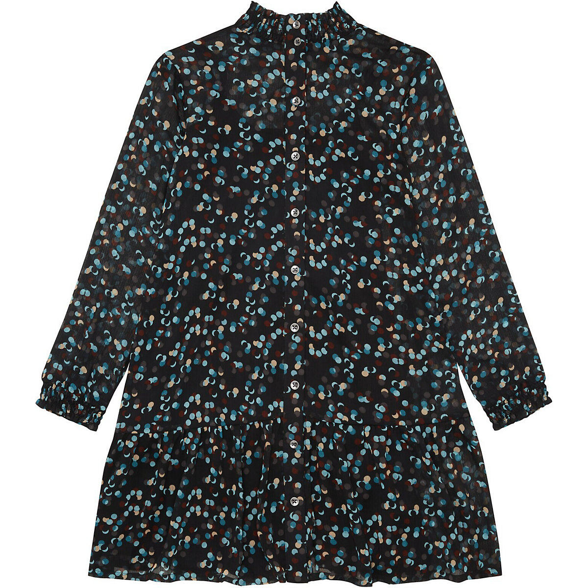 TOM TAILOR Kleider & Jumpsuits Kleid mit Allover-Print Jerseykleider dunkelblau
