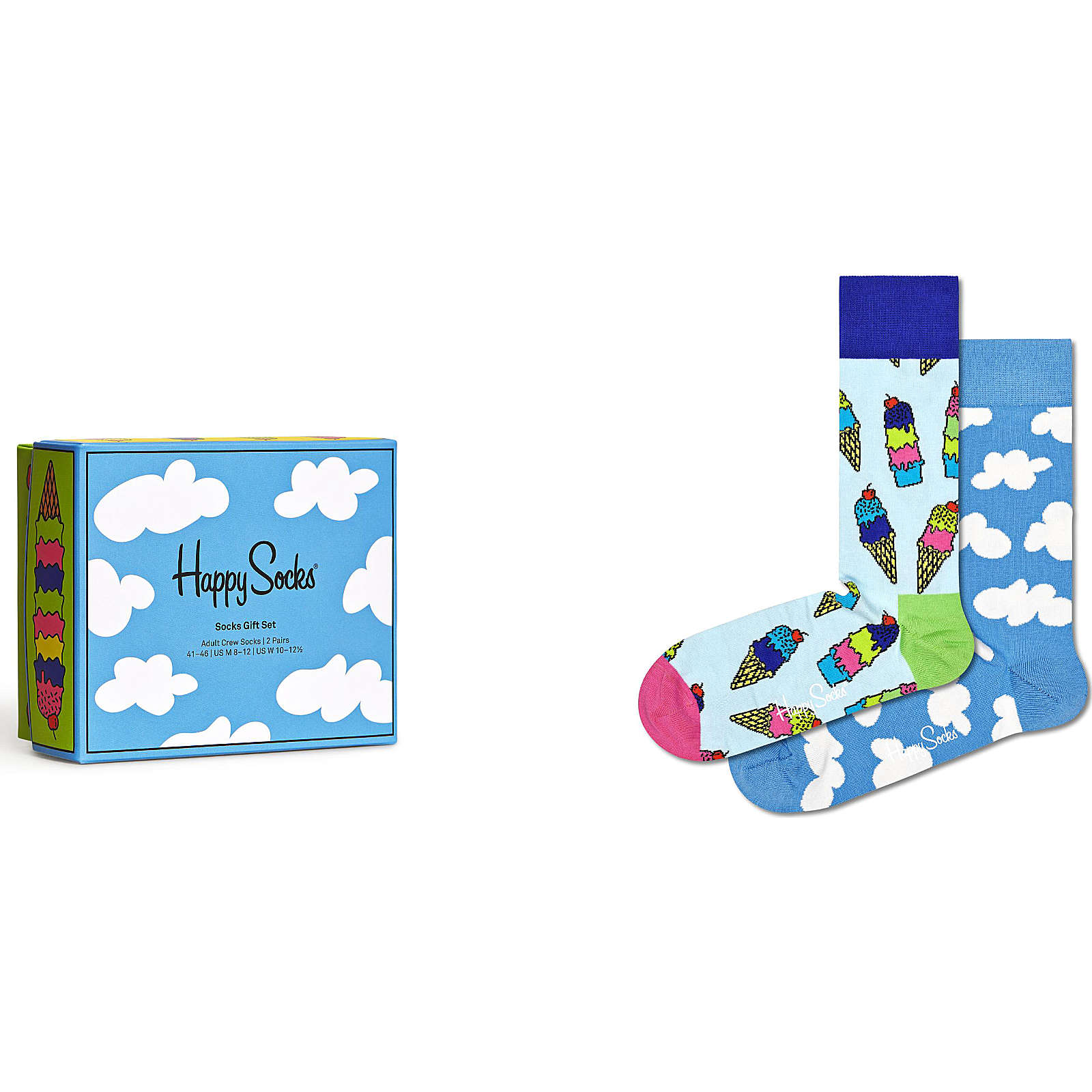Happy Socks 2er Pack 2-pack Sunny Day Socks Gift Set Socken blau Gr. 41-46
