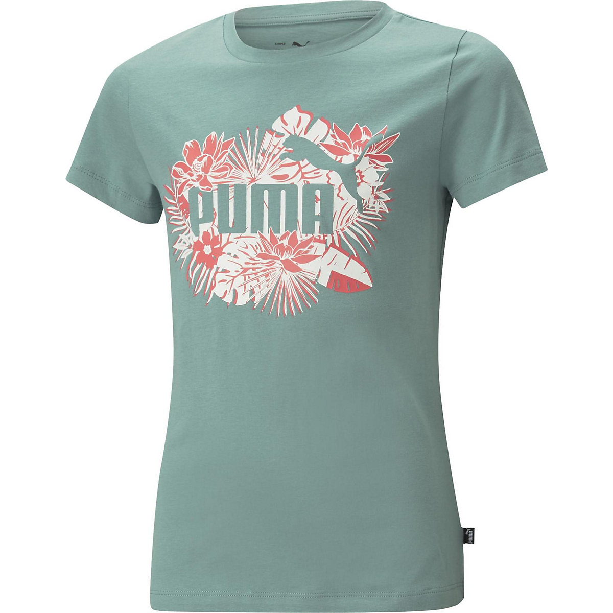 PUMA Kinder T-Shirt ESS+ FLOWER POWER TEE G grau