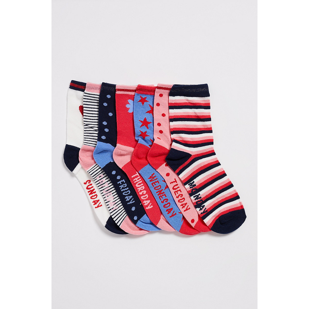 WE Fashion Meisjes sokken 7-pack Socken für Mädchen mehrfarbig