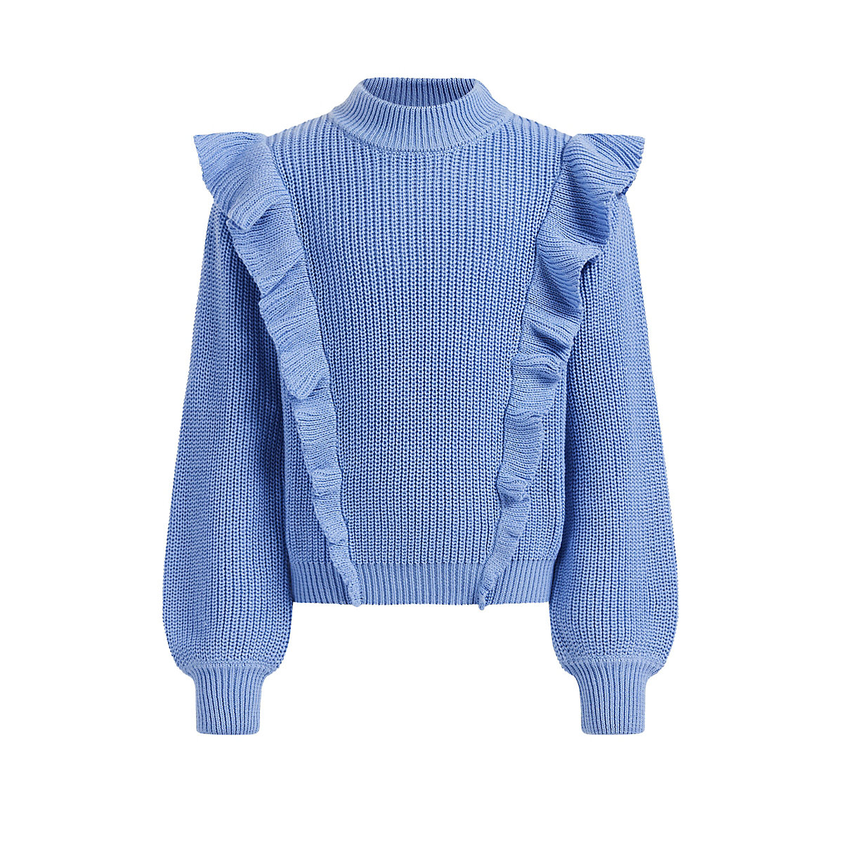 WE Fashion Mädchenpullover mit Rüschen Pullover für Mädchen blau