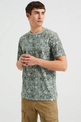 WE Fashion Herren-T-Shirt mit Muster T-Shirts grün