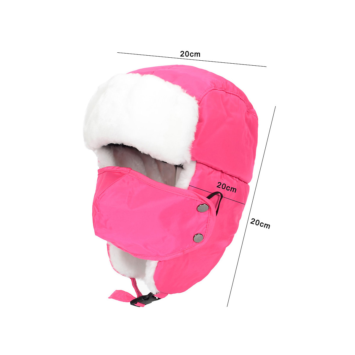 Vetaka Trappermütze Wintermütze für Kinder rosa/blau