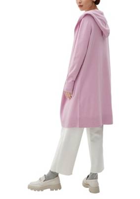 s.Oliver Langer Cardigan mit Kapuze Strickjacken pink SE8681