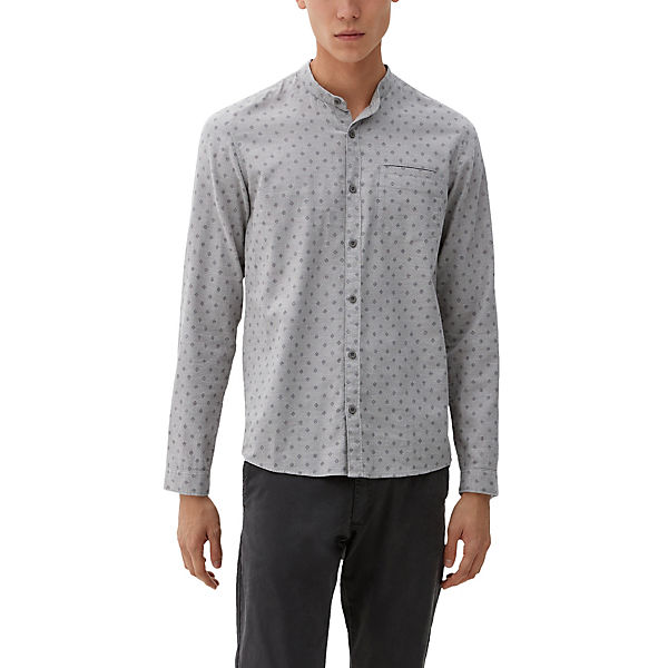 Extra Slim: Hemd mit Allovermuster Langarmhemden