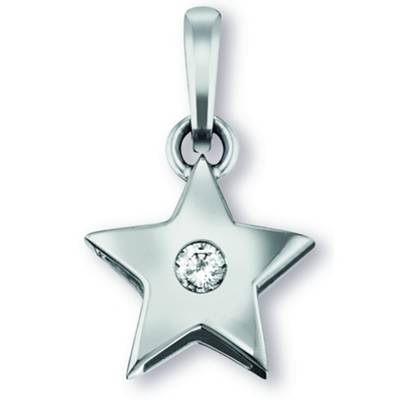 ONE ELEMENT Zirkonia Stern Anhänger aus 925 Silber Kettenanhänger für Mädchen silber