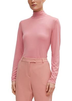 comma Langarmshirt mit Rollkragen Tops pink