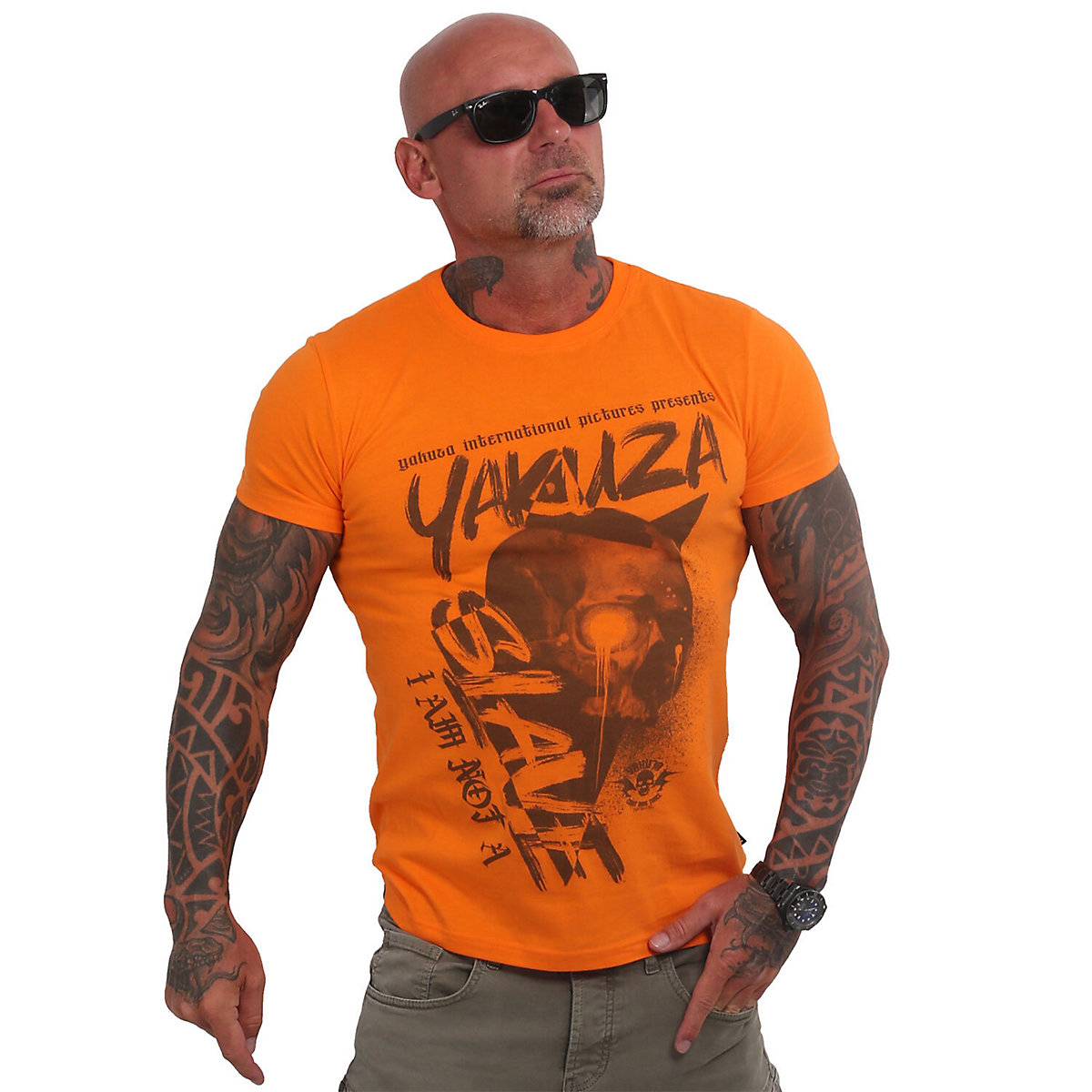 YAKUZA Not A Slave T-Shirt orange