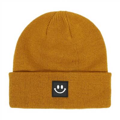 Vicabo Wintermütze Rollmütze Strickmütze Mützen für Kinder braun