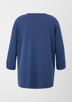 TRIANGLE Shirt aus Viskosestretch T-Shirts blau