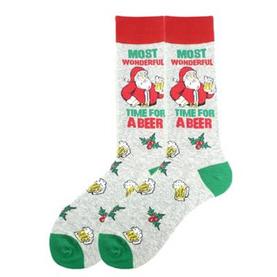 Vicabo Weihnachtssocken 1 Paar Socken für Mädchen grau/grün