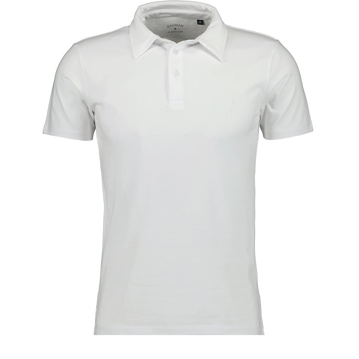 RAGMAN Poloshirt uni body fit Poloshirts weiß