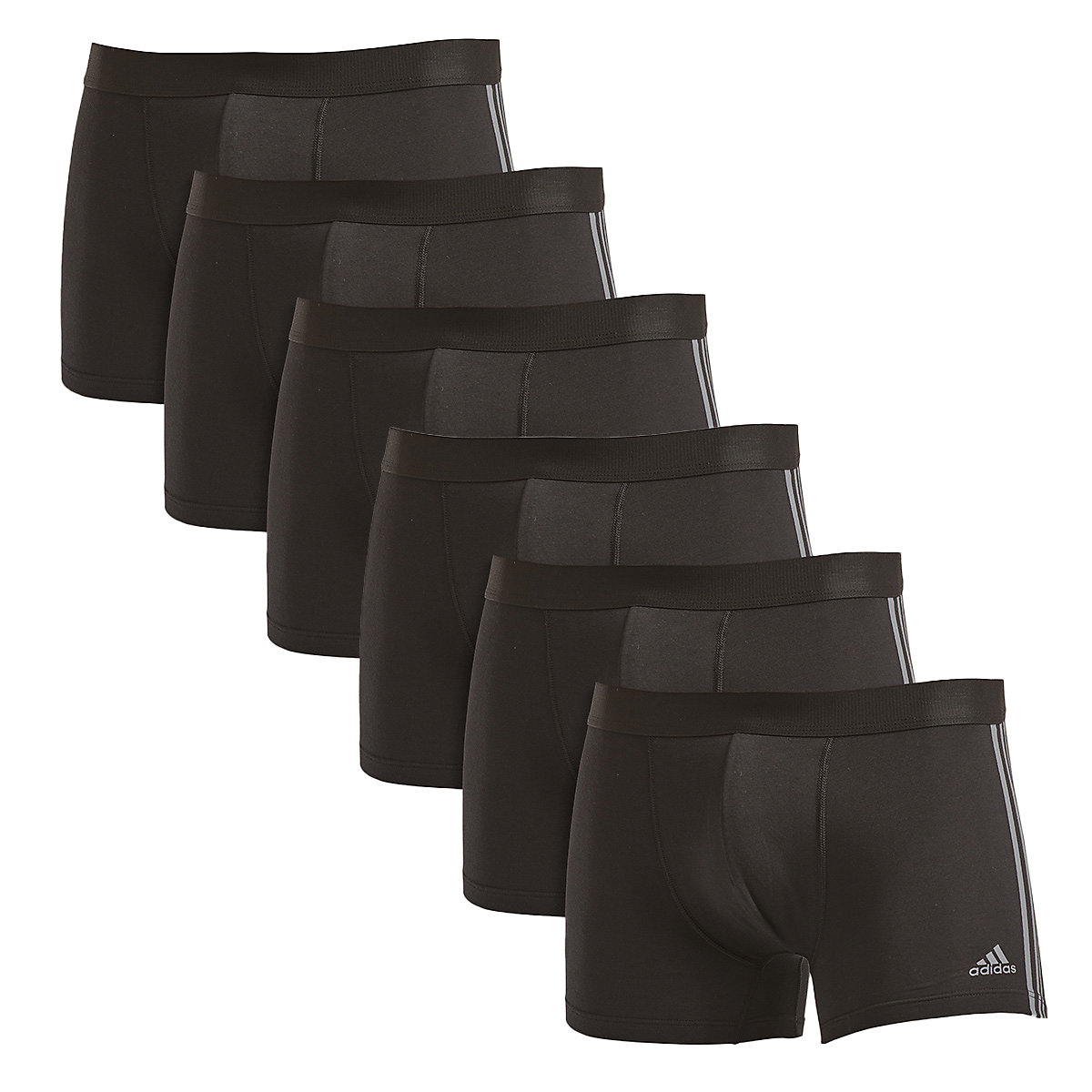adidas Sportswear Retro Short / Pant 6er Pack Active Flex Cotton 3 Stripes Panties schwarz
