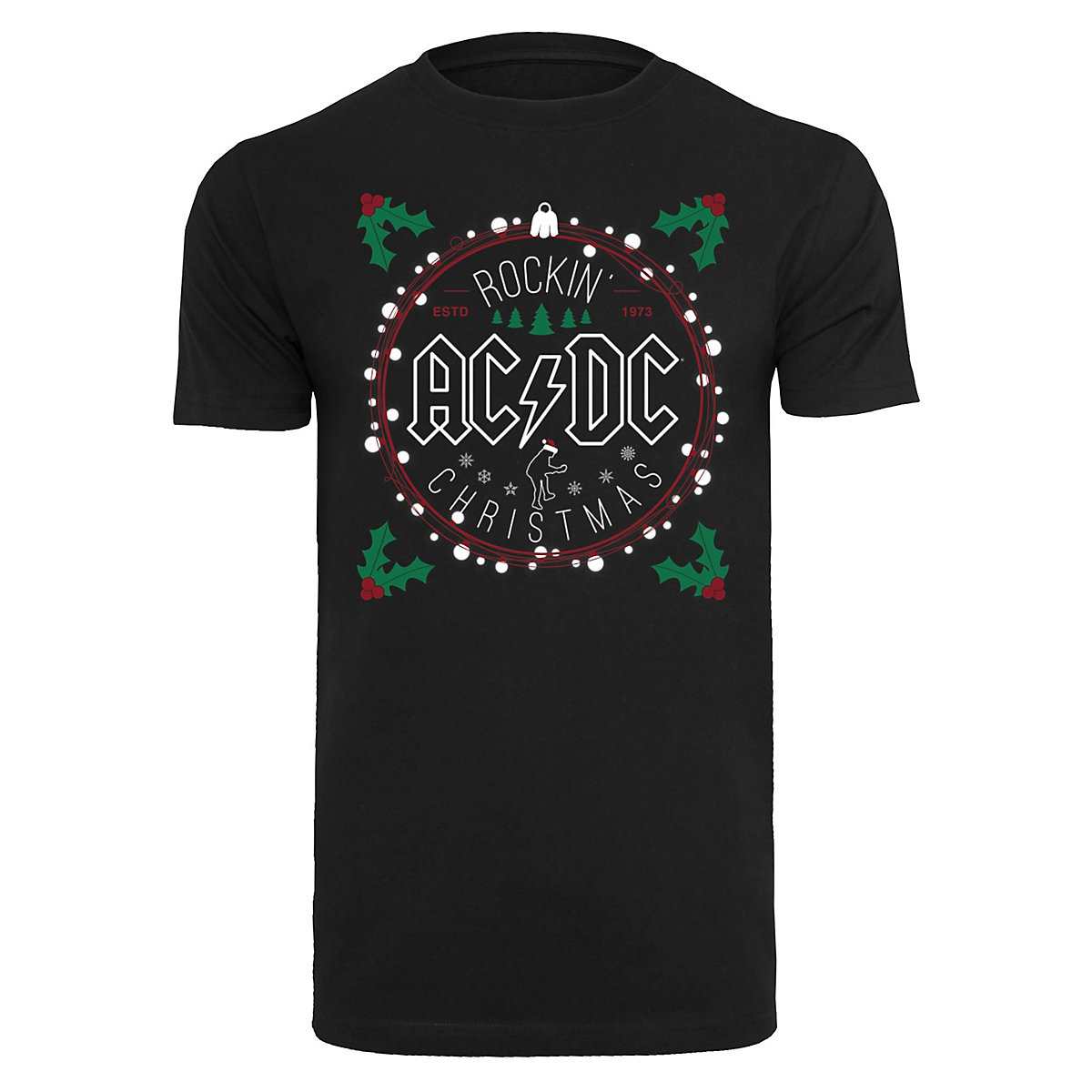 F4NT4STIC ACDC Christmas Weihnachten T-Shirts schwarz