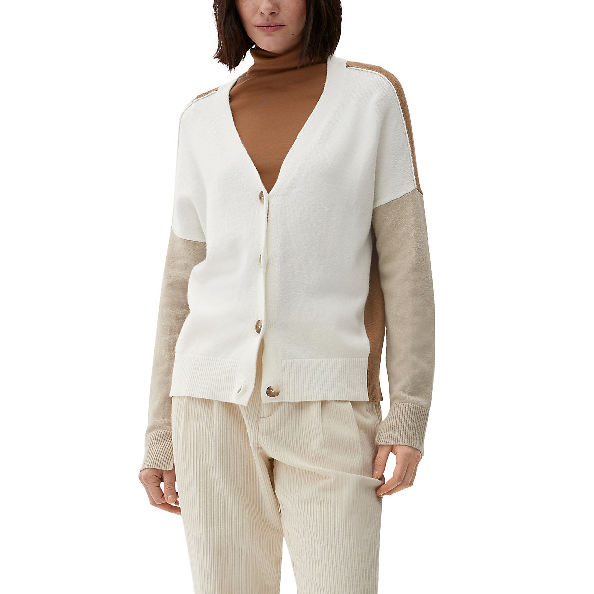 s.Oliver Strickjacke in Colour Blocking-Optik Strickjacken beige s.Oliver Strickjacke in Colour Blocking-Optik Strickjacken beige